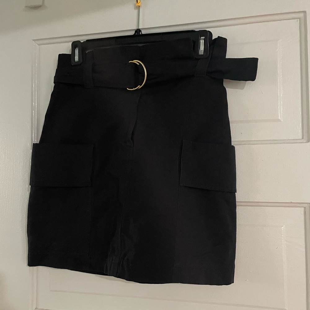 NWT ALC Kai Mini Cargo Skirt Black Size 2